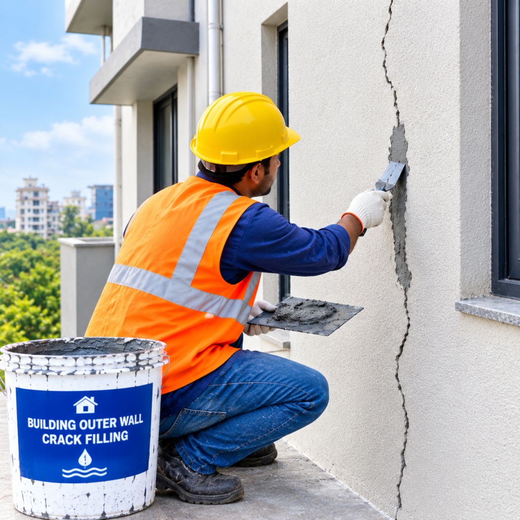 Building Outer Wall Crack Filling in Pune