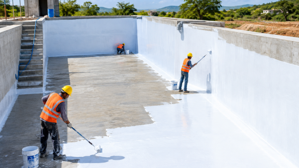Completed terrace waterproofing project in Pune
